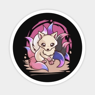 Genderfluid Cute Kitsune Magnet